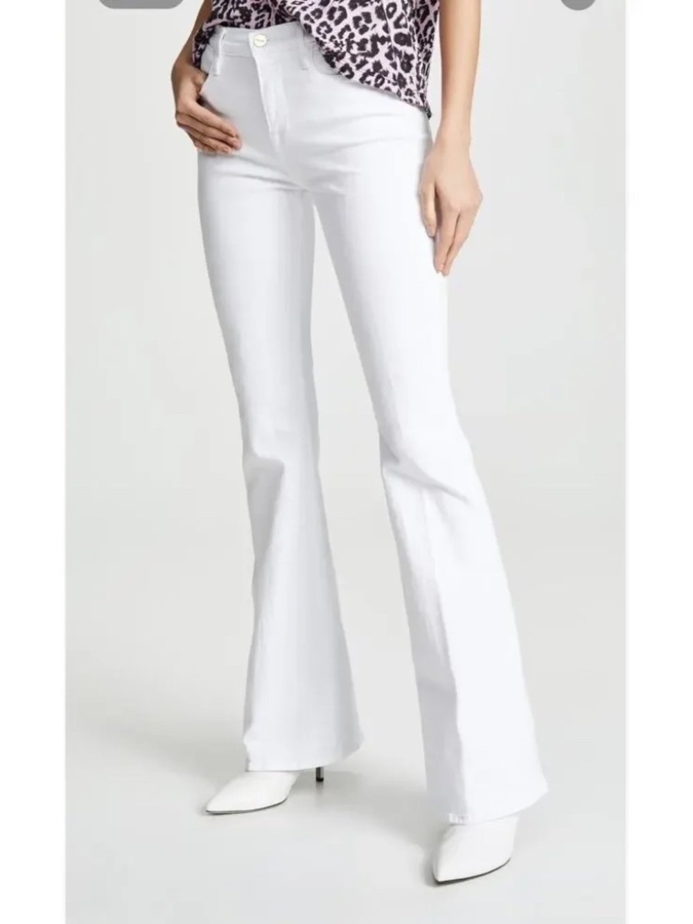 Frame Le High Flare Jeans - Blanc White Size 27 New with tag
